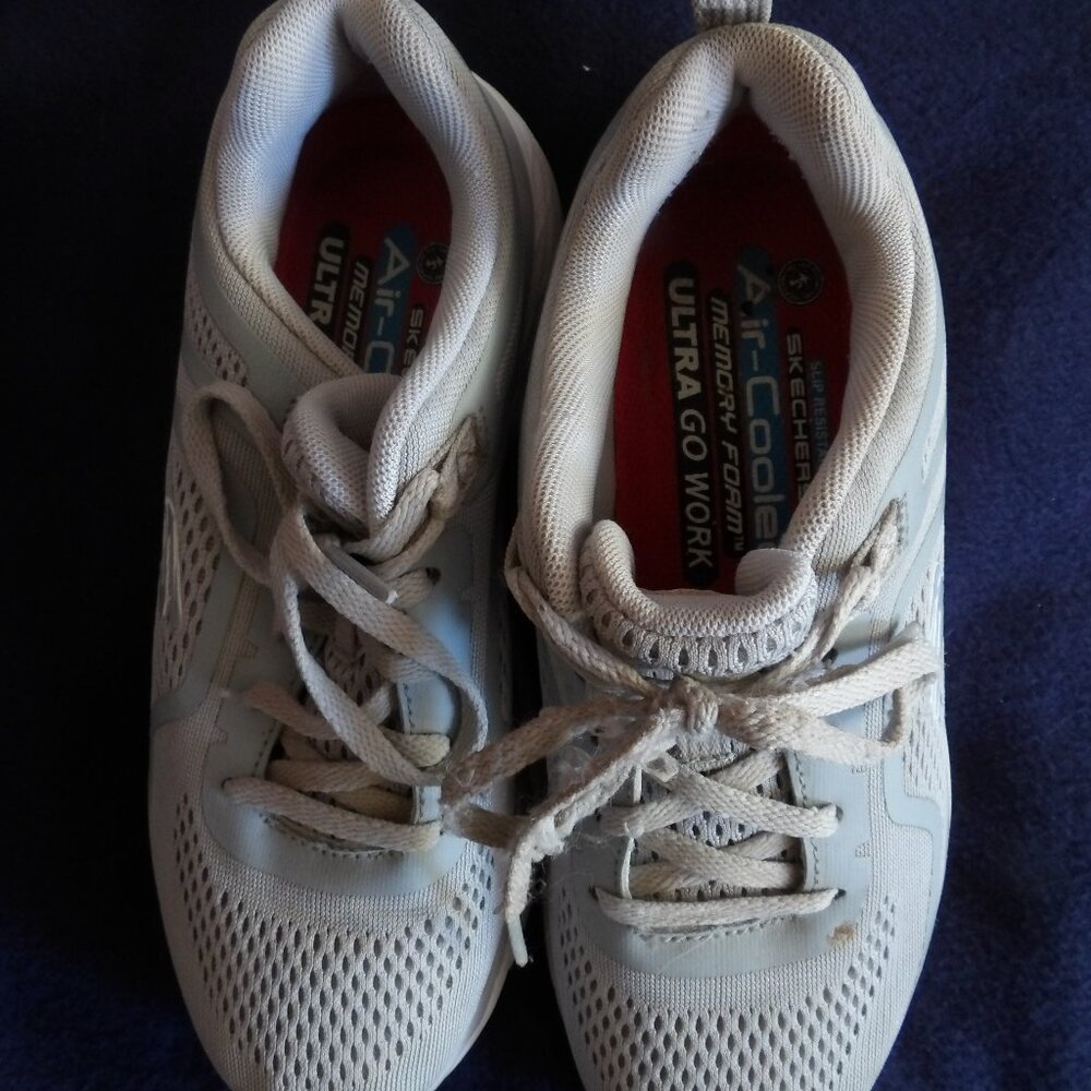 Skechers Air-Cooled Memory Foam Ultra Go Work Gray Sneakers Size 6.5